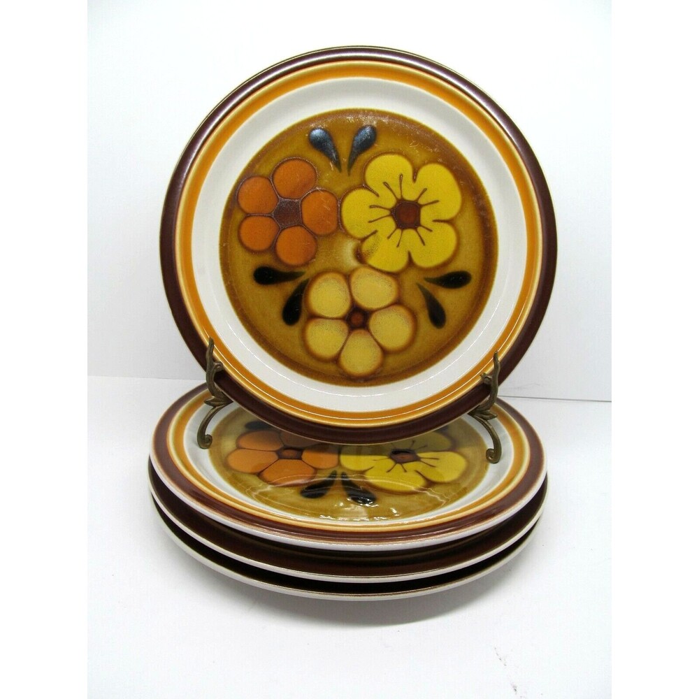 Chadds Ford Aloha Stoneware 10.5" Dinner Plates Bundle of 4